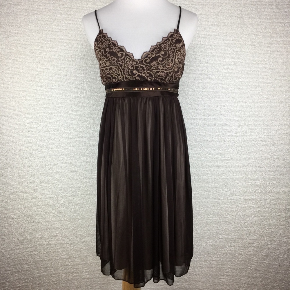 Teeze Me Brown cocktail dress. Size small.